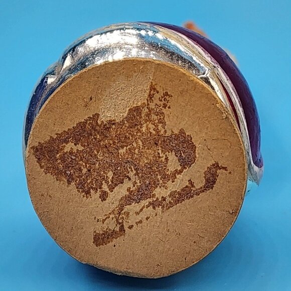 Santa Mercury Glass Ornament Googly Eyes Japan Flocked Hat Chenille v1 Antique - Picture 8 of 8